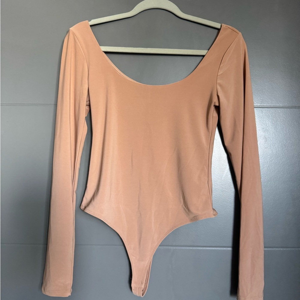 Leith Tan Neutral Long Sleeve Bodysuit